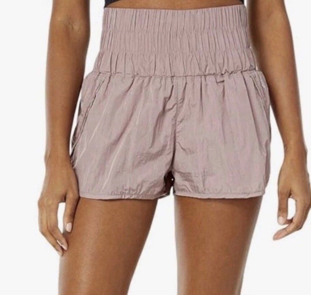 FP Movement The Way Home High Rise Shorts Built in Brief Mauve Size Small Womens